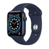 Apple Watch 6 44mm Blue Aluminum Case Deep Navy Sport Band 