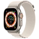 Apple Watch Ultra Titanium Case Starlight Alpine Loop