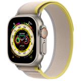 Apple Watch Ultra Titanium Case Yellow Beige Trail Loop