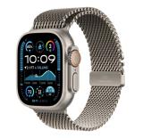 Apple Watch Ultra 2 49mm Natural Titanium Case with Natural Titanium Milanese Loop (MX5R3)