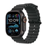 Apple Watch Ultra 2 49mm Black Titanium Case with Black Ocean Band (MX4P3)